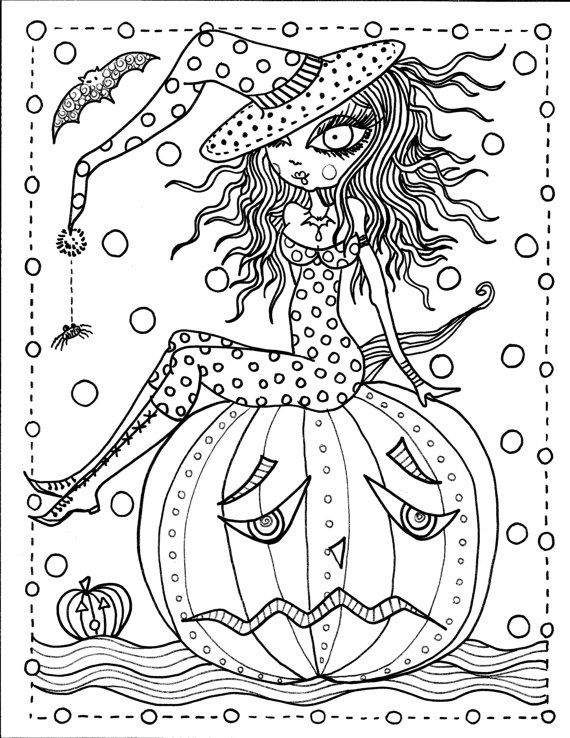 Detailed Halloween Colouring Pages For Adults