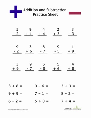 Beginner Single Digit Addition Worksheets With Pictures