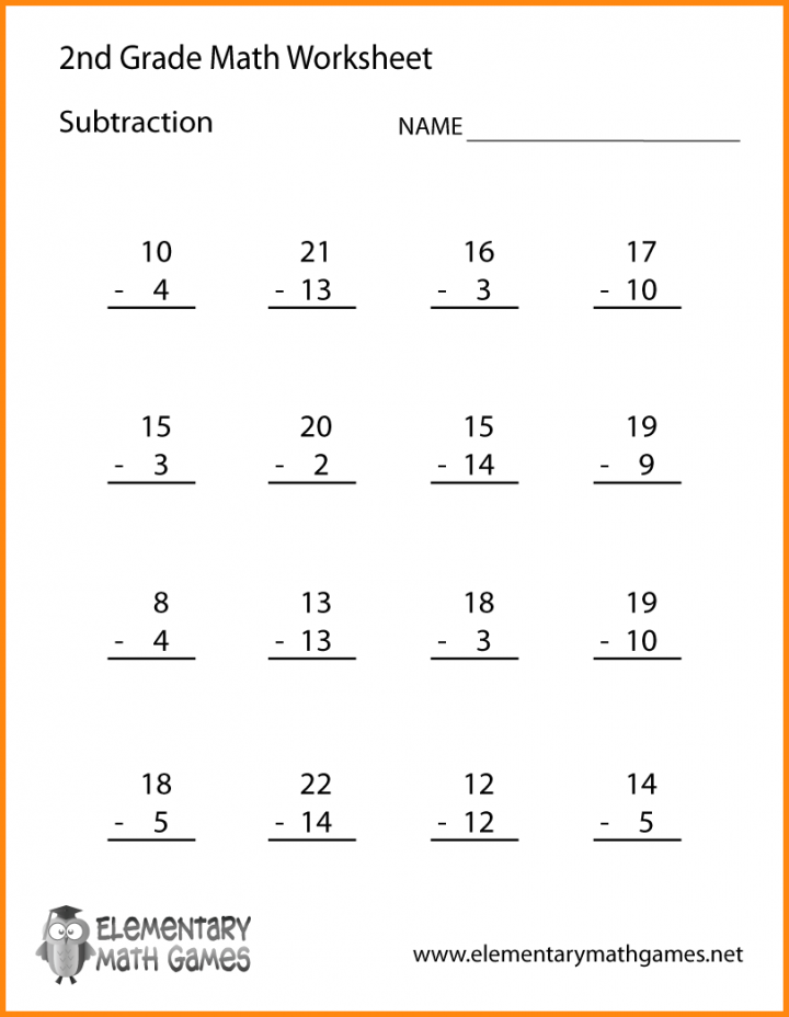 Second Grade Printable 2nd Grade Math Worksheets Pdf