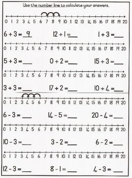 Number Line Addition And Subtraction Worksheets Pdf