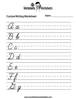 Free Printable 4th Grade Handwriting Worksheets