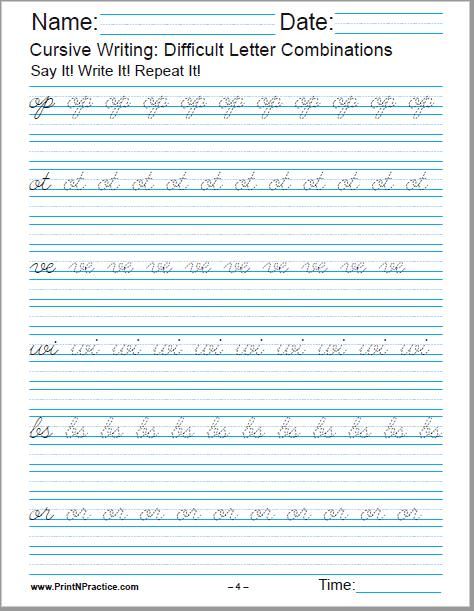 Handwriting Workbook Print Handwriting Worksheets For Adults