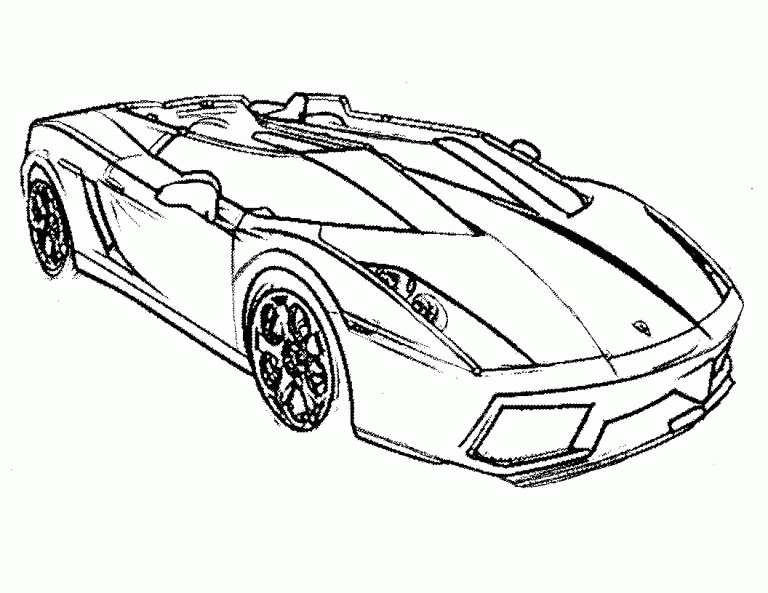 Race Car Coloring Pages To Print