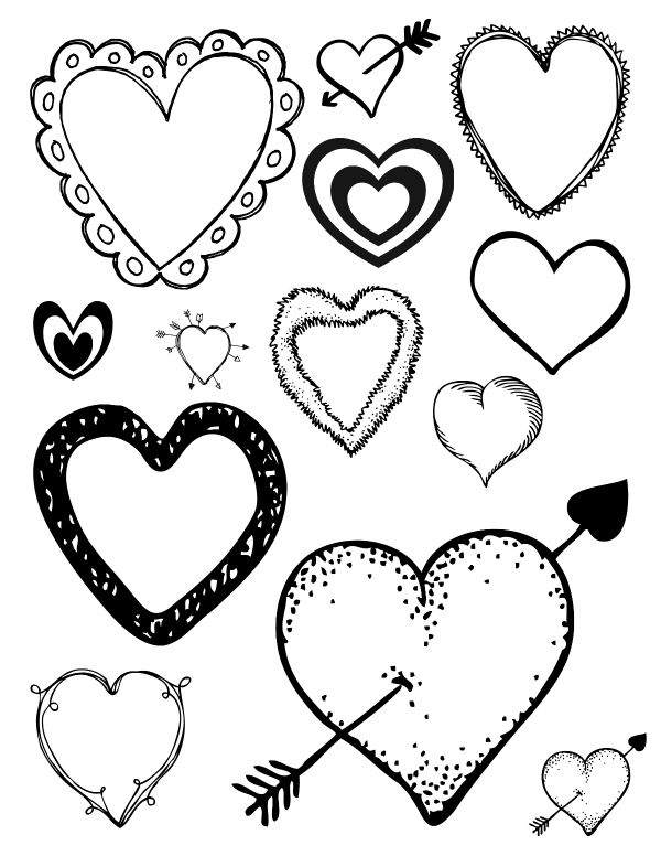Love Heart Coloring Pages For Girls