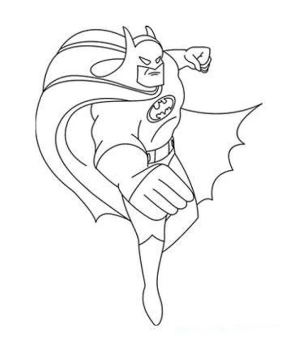 Easy Printable Batman Coloring Pages