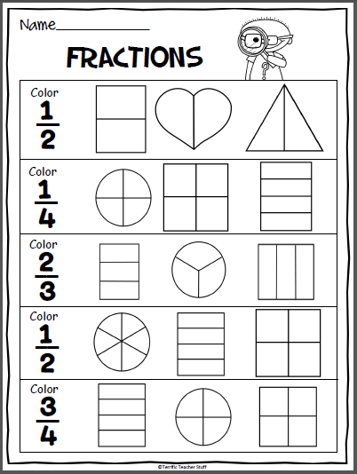 2nd Grade Adding Fractions Worksheets