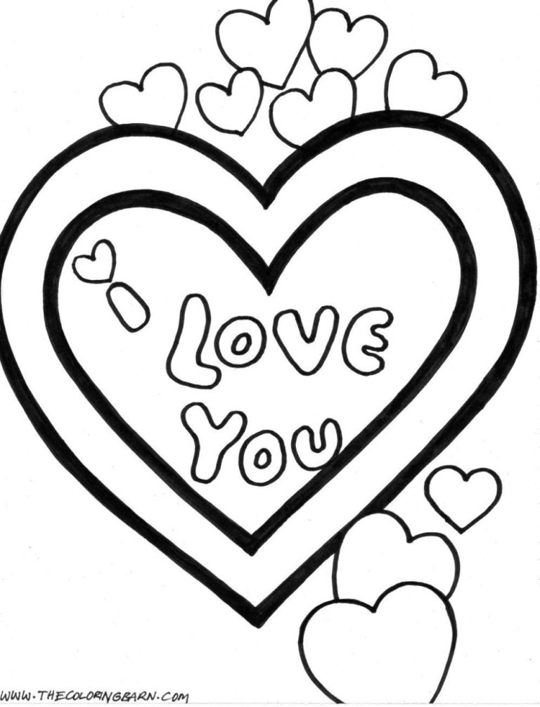 Love Cool Heart Coloring Pages