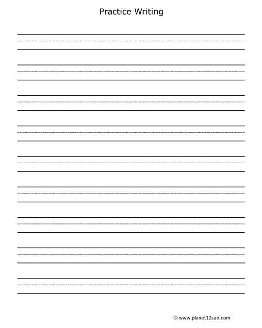 Printable Free Blank Handwriting Worksheets Pdf