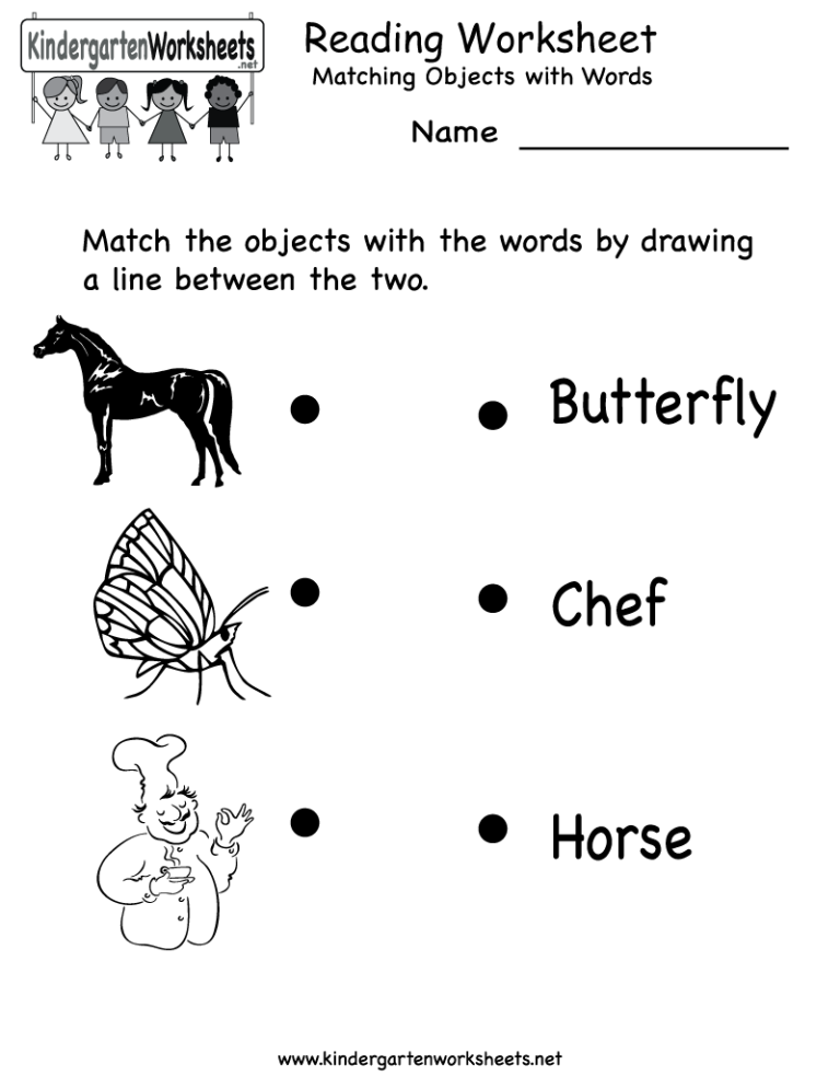 English Worksheets For Kindergarten Free Download Pdf