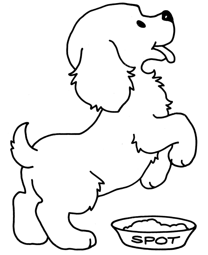 Puppy Easy Dog Coloring Pages
