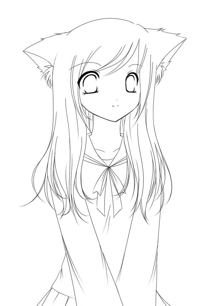Cute Anime Coloring Pages Easy