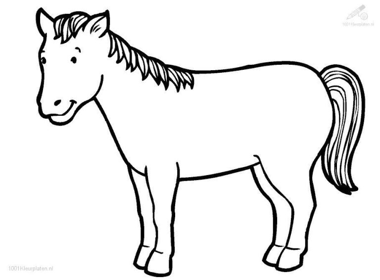 Easy Horse Coloring Pages For Kids