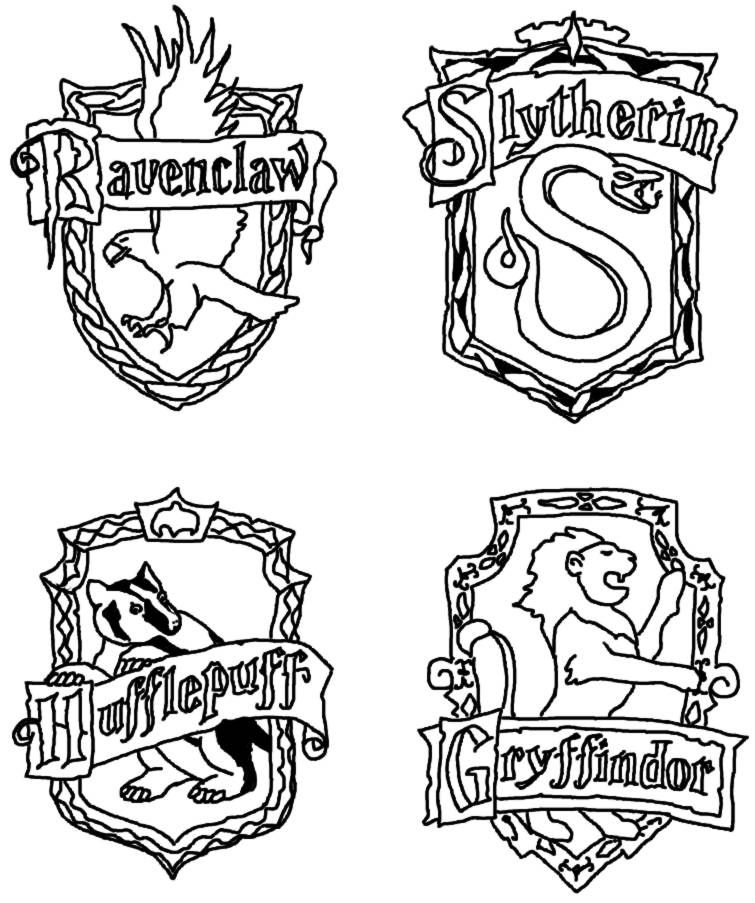 Printable Harry Potter Coloring Pages Slytherin