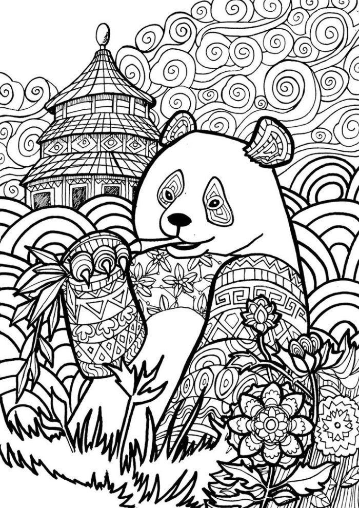 Panda Cute Coloring Pages Of Animals