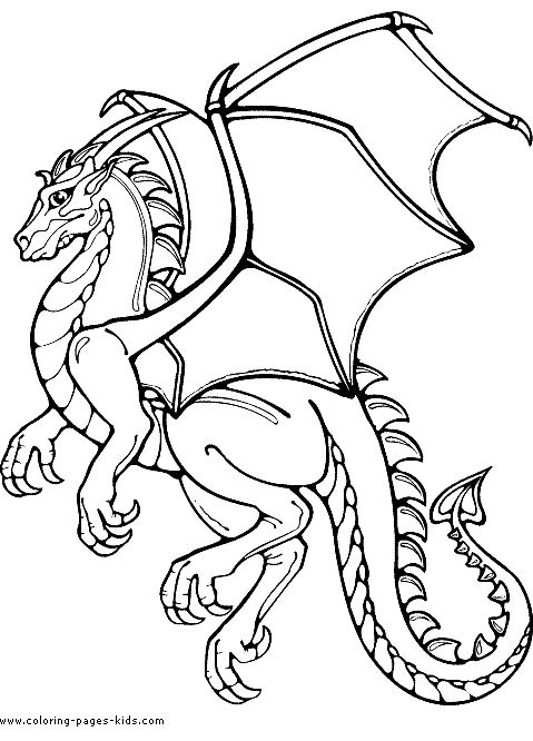 Cute Easy Dragon Coloring Pages