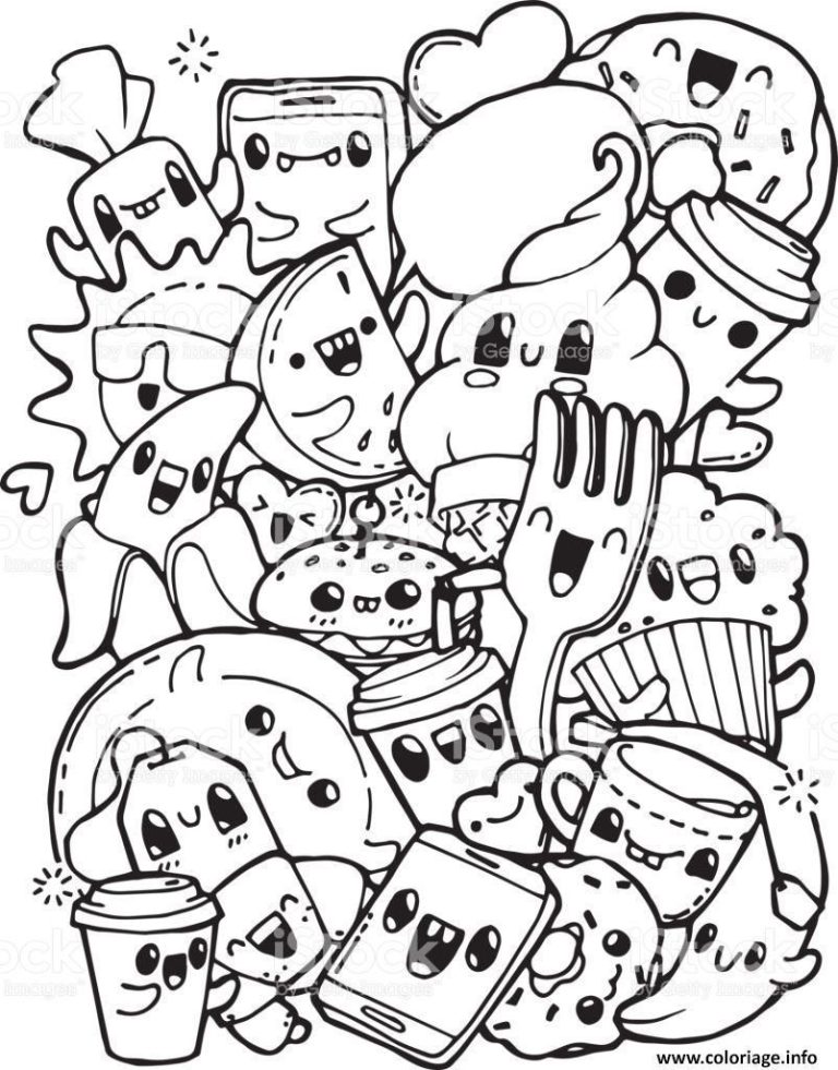 Kawaii Cute Coloring Pages Of Animals