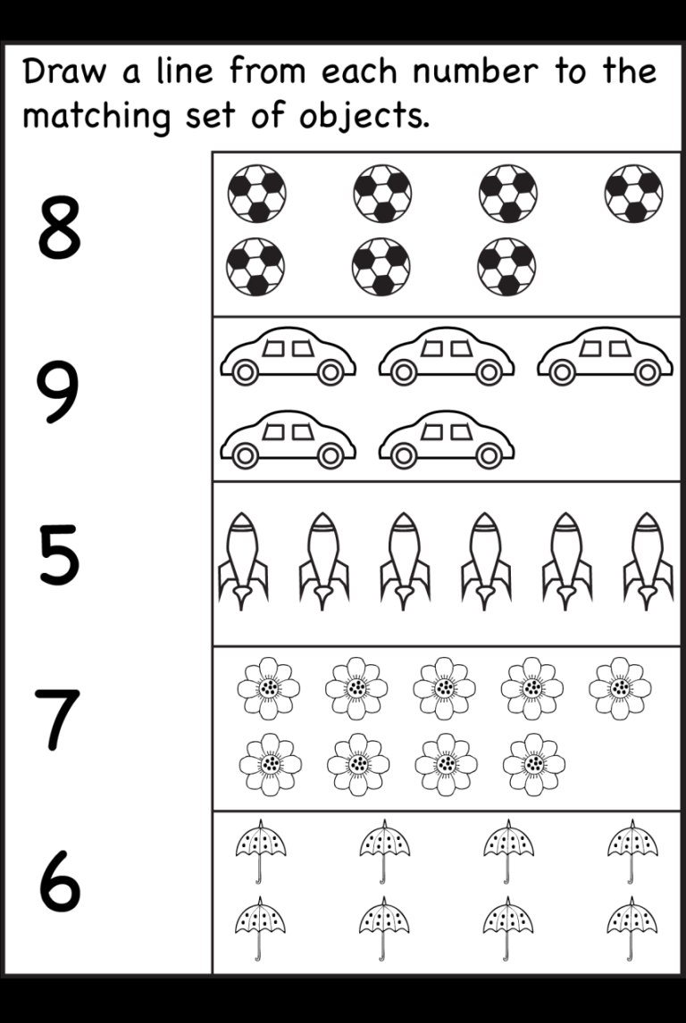 Counting Free Printable Kindergarten Math Worksheets