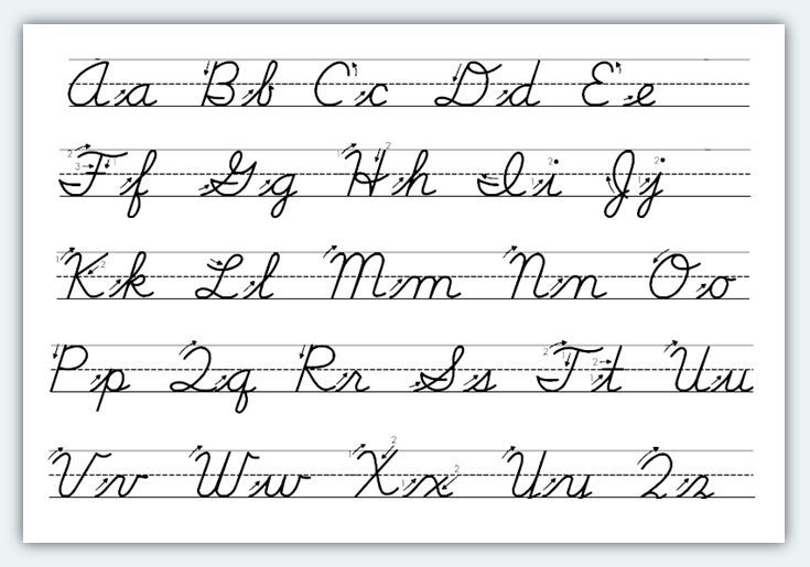 Tracing Cursive Letters Worksheets Printable