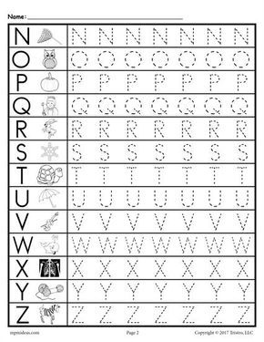 Tracing Uppercase Letters Printable Worksheets