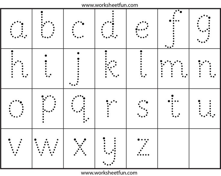 Tracing Lowercase Letters Printable Worksheets