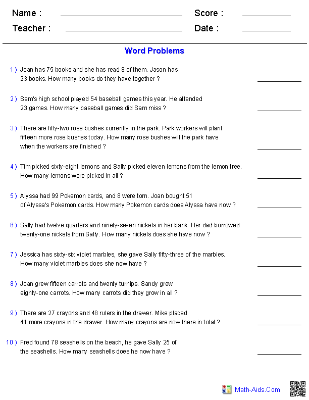 Grade 7 6th Grade Grade 6 Math Word Problems Worksheets