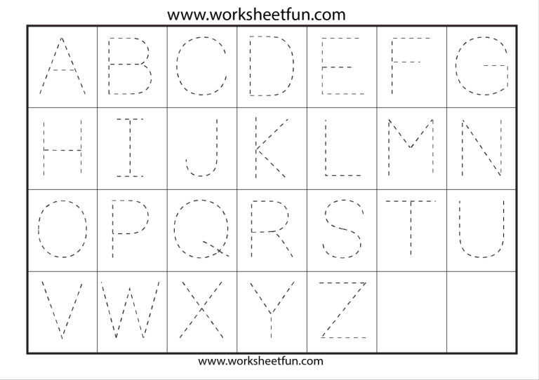 Printable Tracing Capital Letters