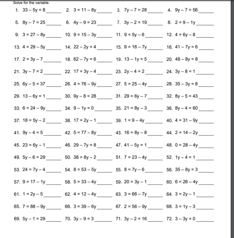 Free Printable 7th Grade Math Worksheets Pdf
