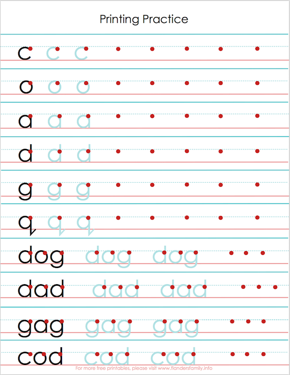2nd Grade Printable Handwriting Practice Sheets Free