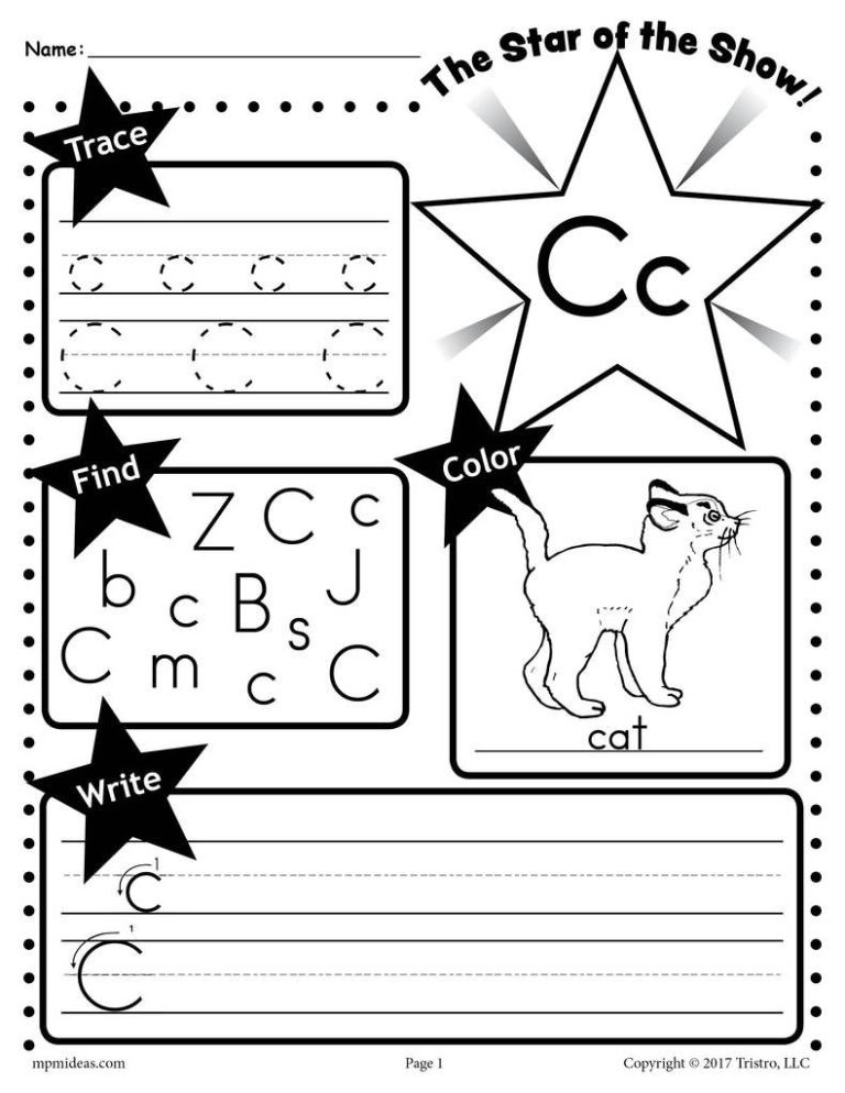 Free Printable Preschool Worksheets Tracing Letters C