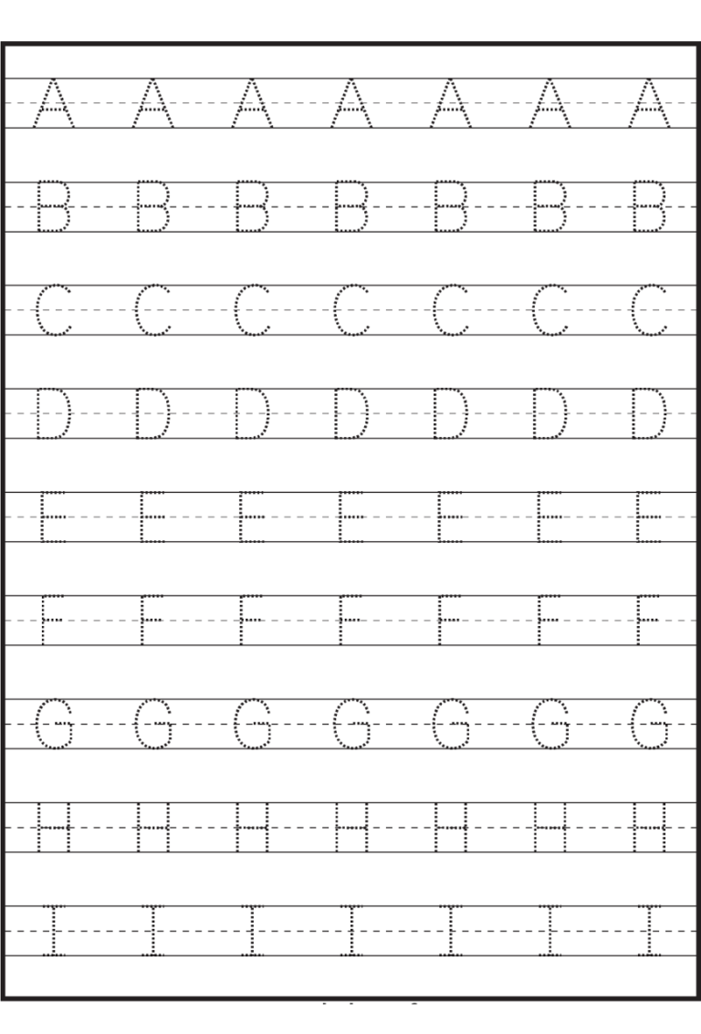 Kindergarten Printable Worksheets Kindergarten Tracing Letters And Numbers