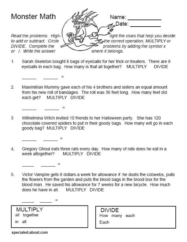 Free Printable 5th Grade Math Worksheets Word Problems
