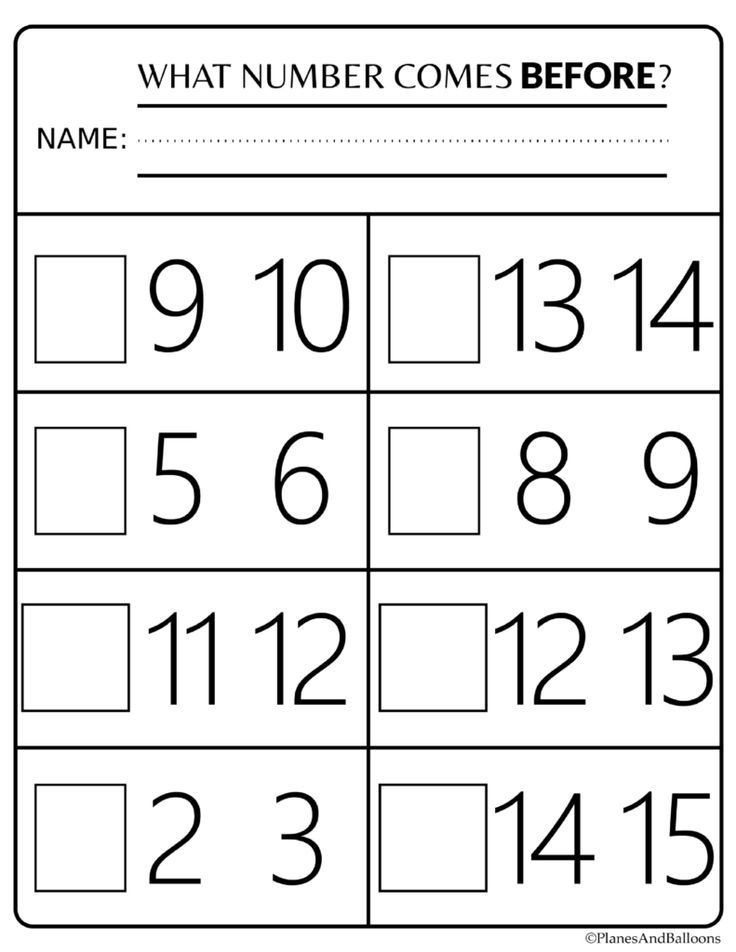 Number Free Printable Kindergarten Math Worksheets