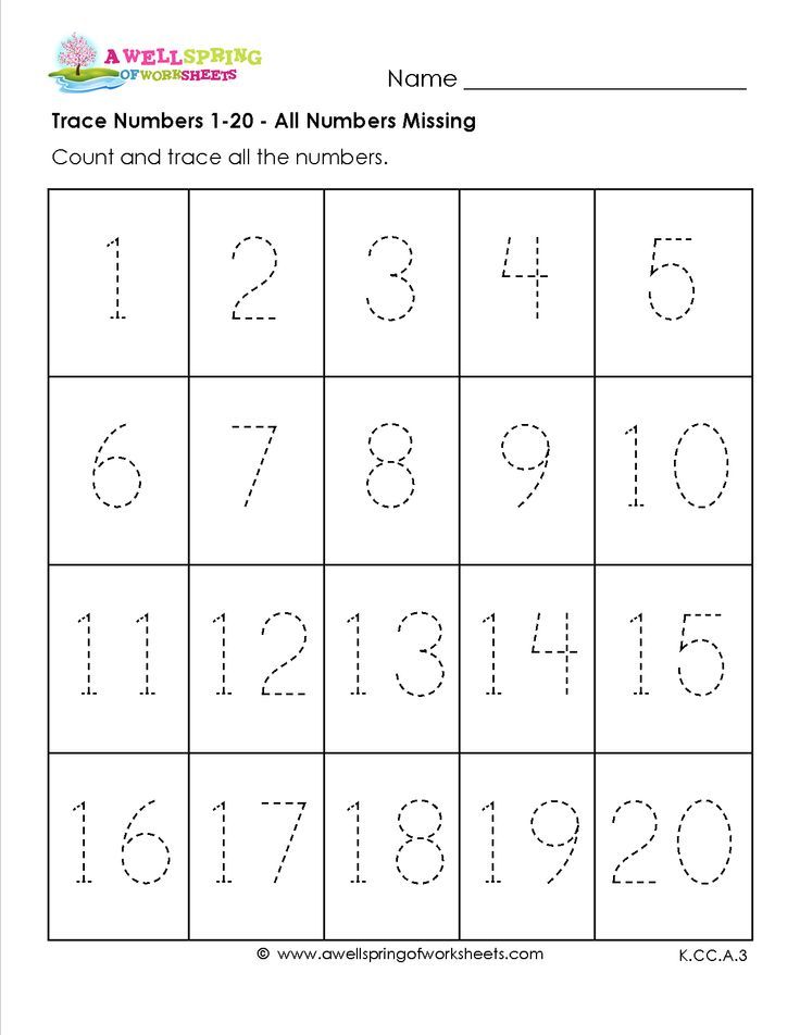 Free Number Tracing Worksheets For Preschool