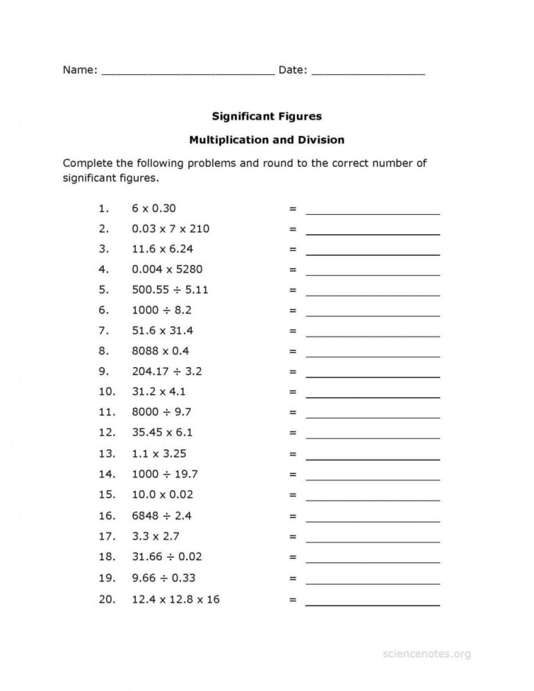 Printable 8th Grade Algebra Worksheets