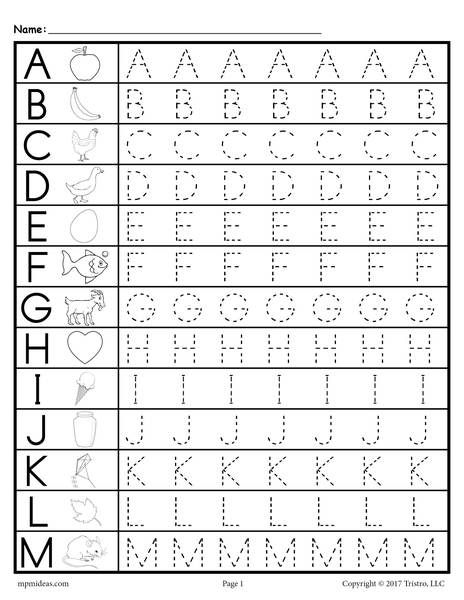 Preschool Alphabet Worksheets A-z Pdf