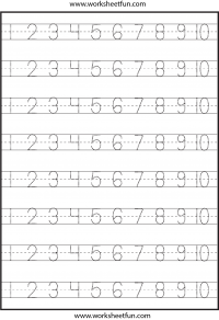Free Printable Tracing Numbers 1-10 Worksheets