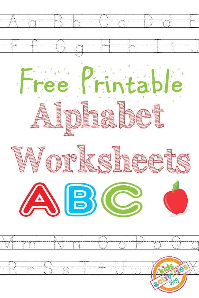 Free Printable Alphabet Fun Worksheets For Kindergarten