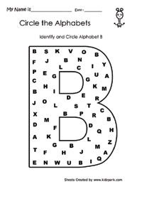 Identification Alphabet English Worksheets For Kindergarten