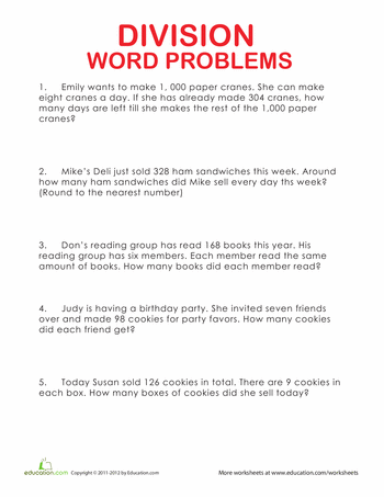 Multiplication And Division Word Problems Grade 3 Pdf
