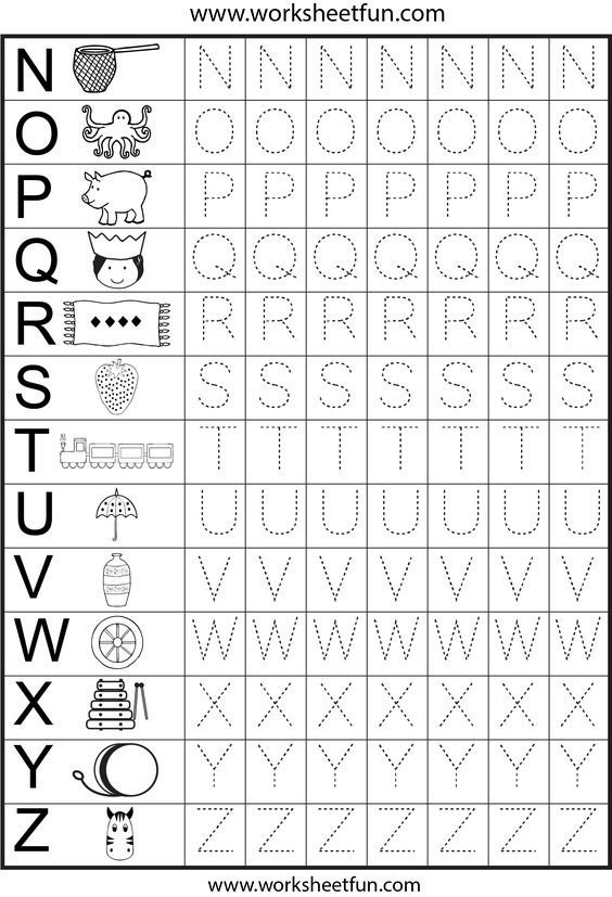 Alphabet Writing Preschool Kindergarten Worksheets