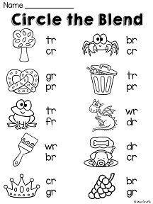 Consonant Blends Worksheets For Preschoolers