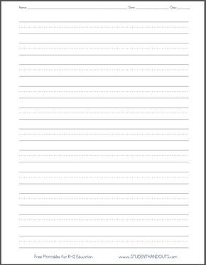 Blank Handwriting Worksheets For Adults