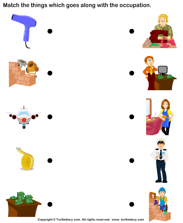 Jobs Worksheet For Kindergarten