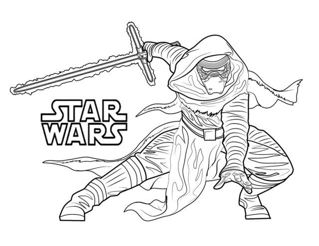 Kylo Ren Coloring Page