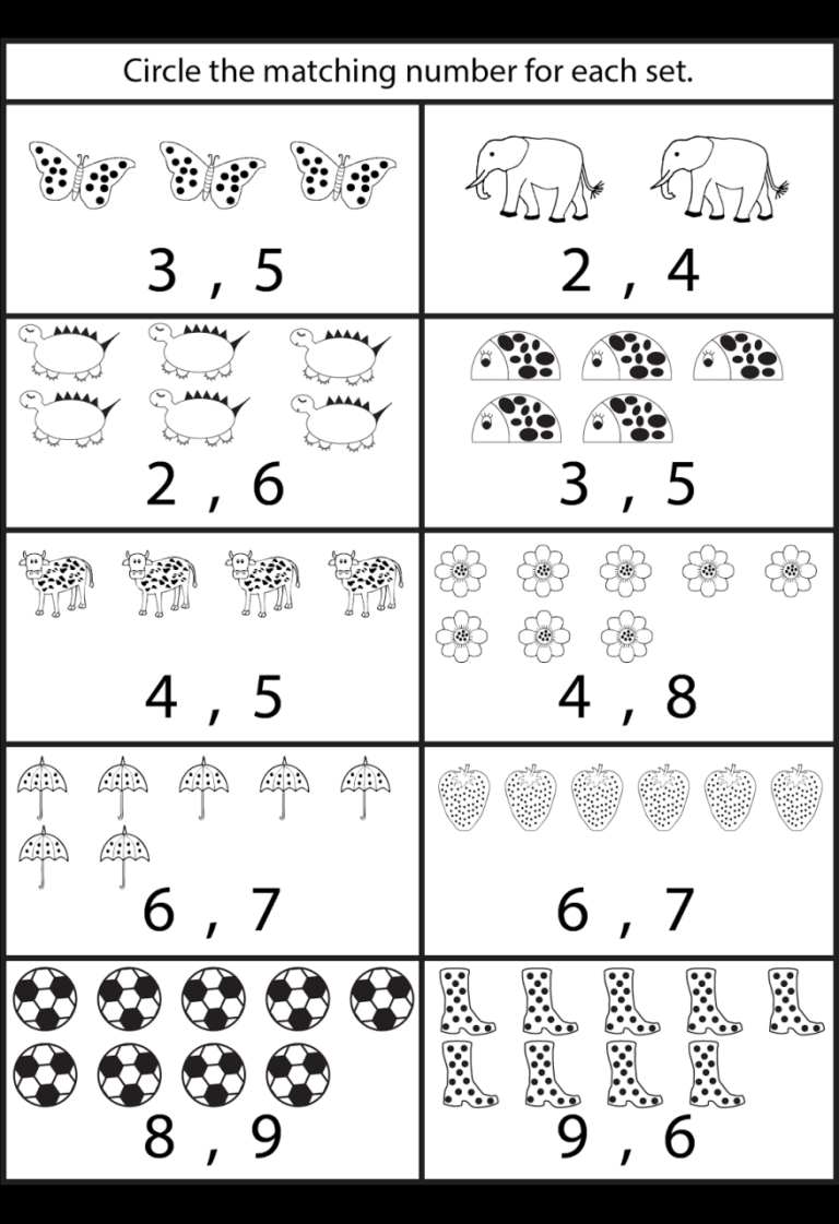 Numbers Worksheets Preschool