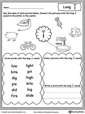 Long Vowel Sounds Worksheets