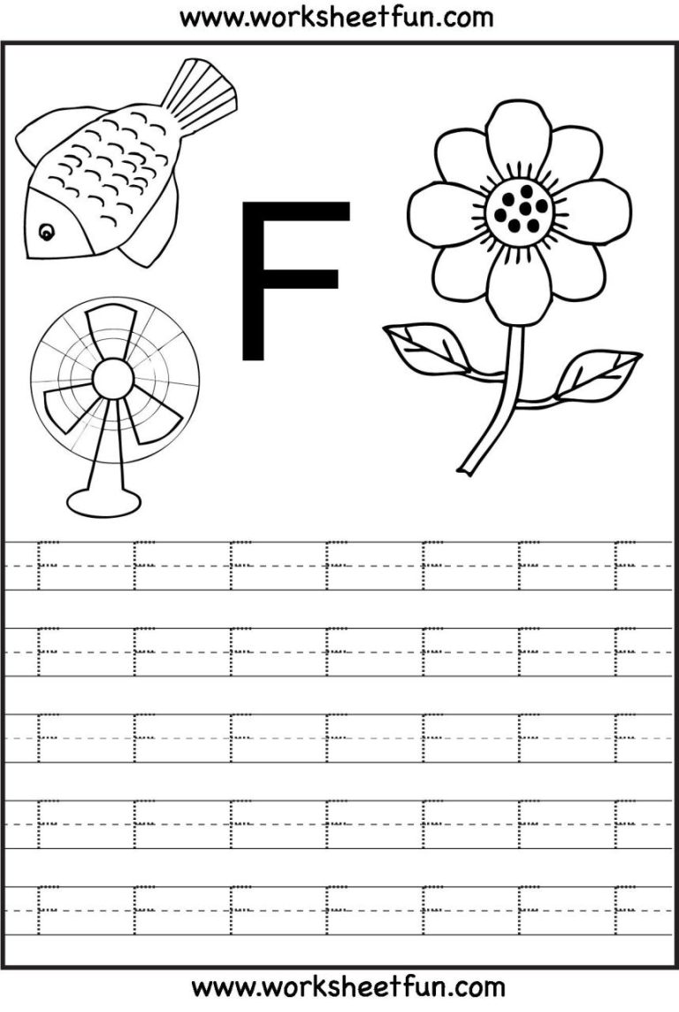 Letter F Worksheets For Kindergarten