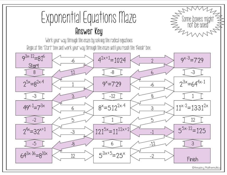 Solving Exponential Equations With Logarithms Worksheet