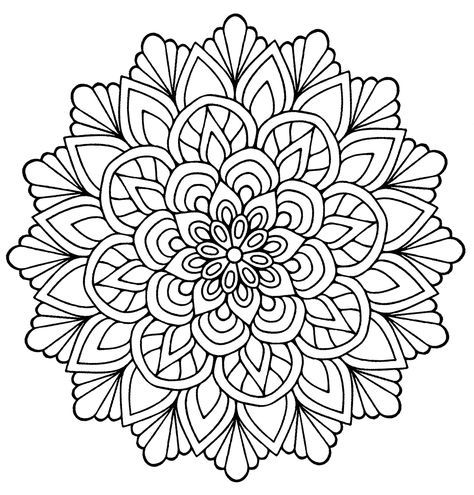 Flower Mandala Coloring Pages