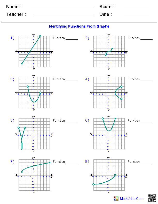 Functions Worksheet Domain Range And Function Notation